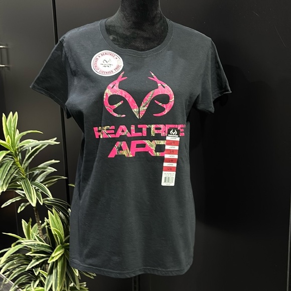 Realtree APC short sleeve deer antler logo graphic short sleeve 100% cotton Tee - Picture 1 of 9